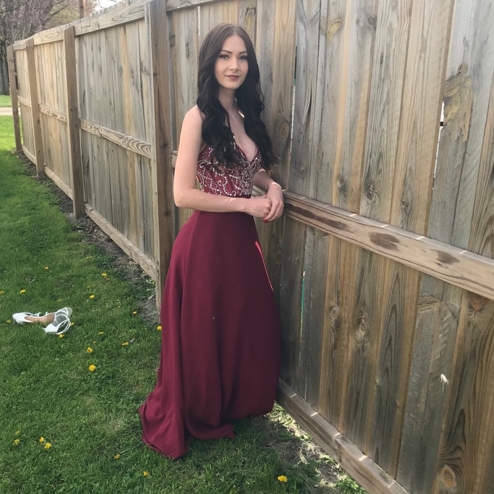 Wine Prom Dress